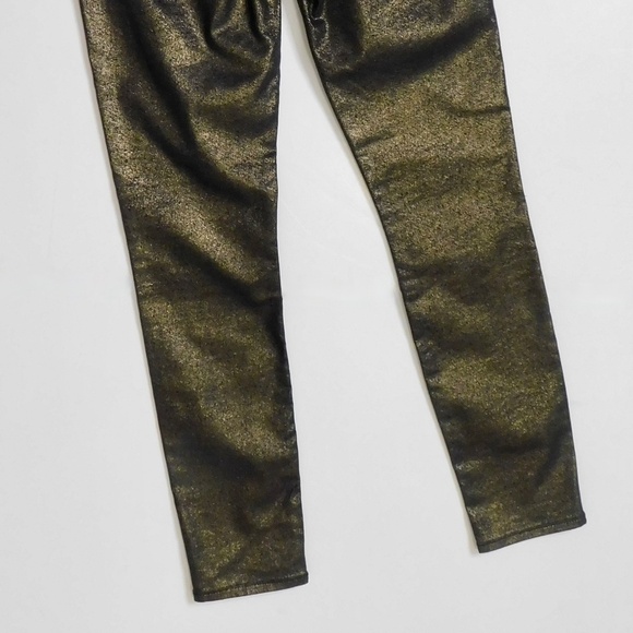 NWT!! FRAME DENIM Le High Skinny High Rise Skinny Fit Old Gold Metallic Size 28 - Picture 12 of 16